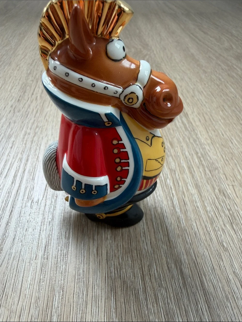 Goebel Adam & Ziege Horse Porcelain Salt Shaker Vintage Germany